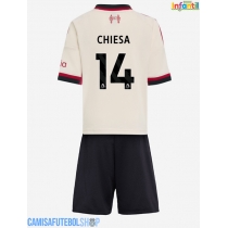Camisa de time de futebol Liverpool Federico Chiesa #14 Replicas 2º Equipamento Infantil 2025-26 Manga Curta (+ Calças curtas)